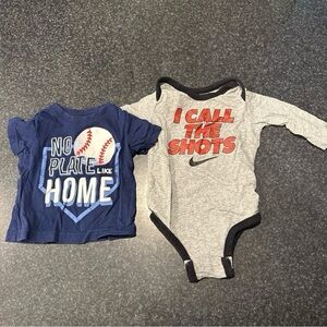 Nike Kids Short Sleeve Tees - Blue and Gray